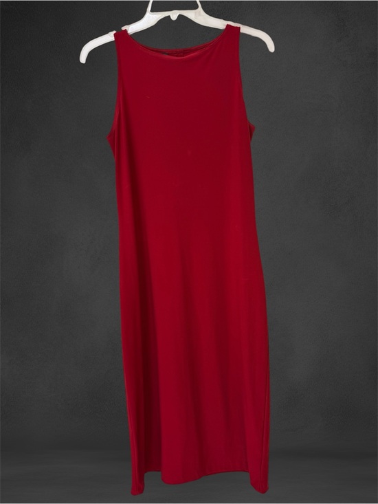 Norma Kamali Dresses & Skirts - Norma Kamali Sleeveless Red Knit Midi Dress - Classic Fitted Stretch, Sz S